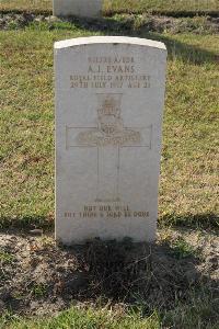Ismailia War Memorial Cemetery - Evans, Arthur James